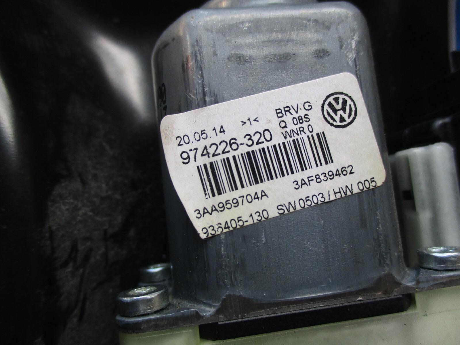 VW VOLKSWAGEN PASSAT B7 2014 OSR DRIVER SIDE REAR WINDOW REGULATOR 3AA959794