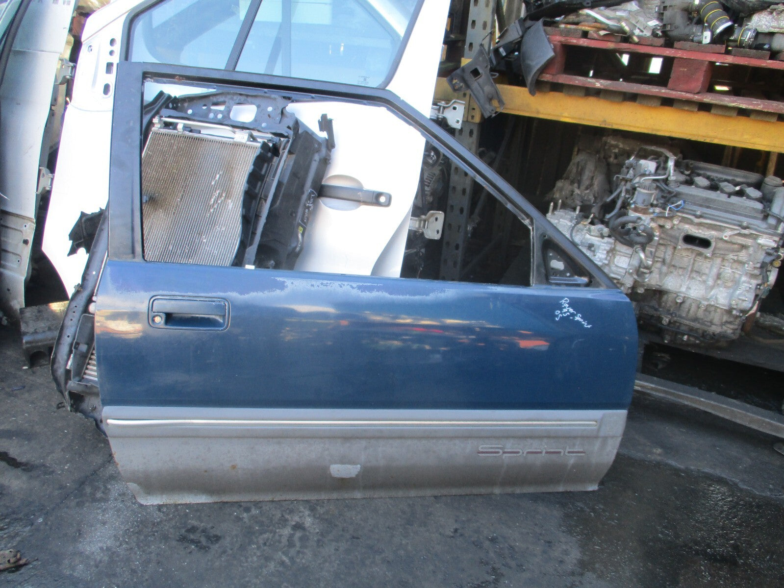 ROVER 200 R8 1993 3 DOOR OS DRIVER SIDE BARE DOOR BLUE