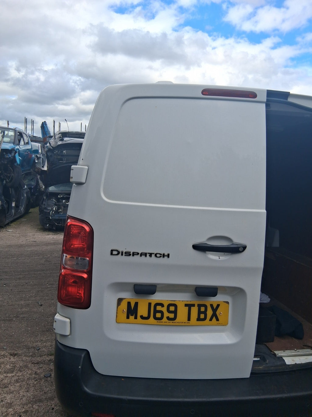 2019 CITROEN DISPATCH VIVARO MK3 NSR PASSENGER SIDE REAR COMPLETE DOOR WHITE EWP