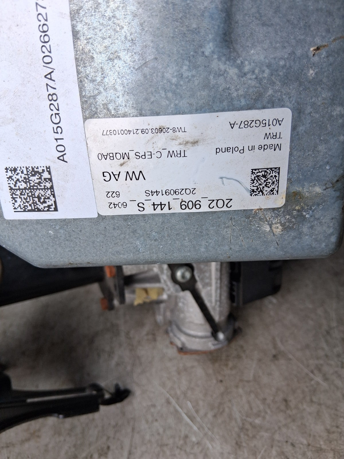 2021 VW VOLKSWAGEN T CROSS POWER STEERING COLUMN A0054962