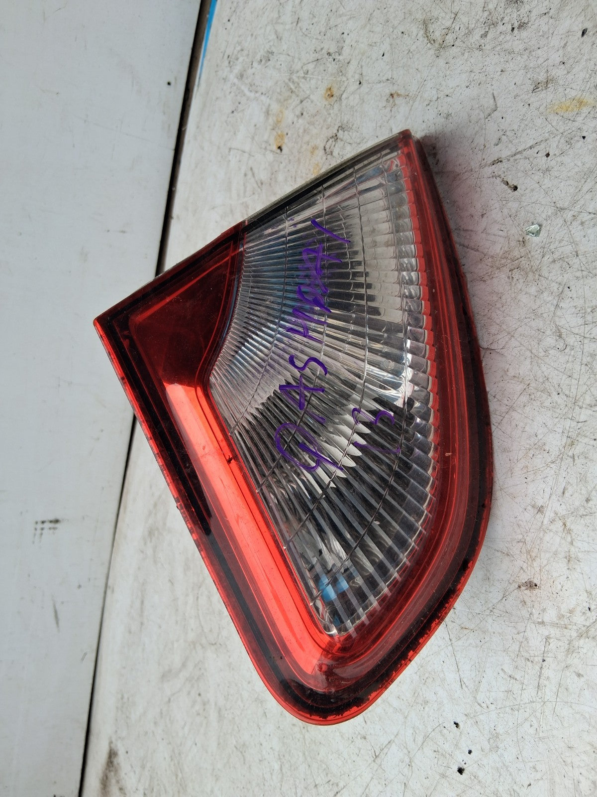 2013 NISSAN QASHQAI J10 NSR PASSENGER SIDE REAR LEFT INNER TAIL LIGHT 89503189