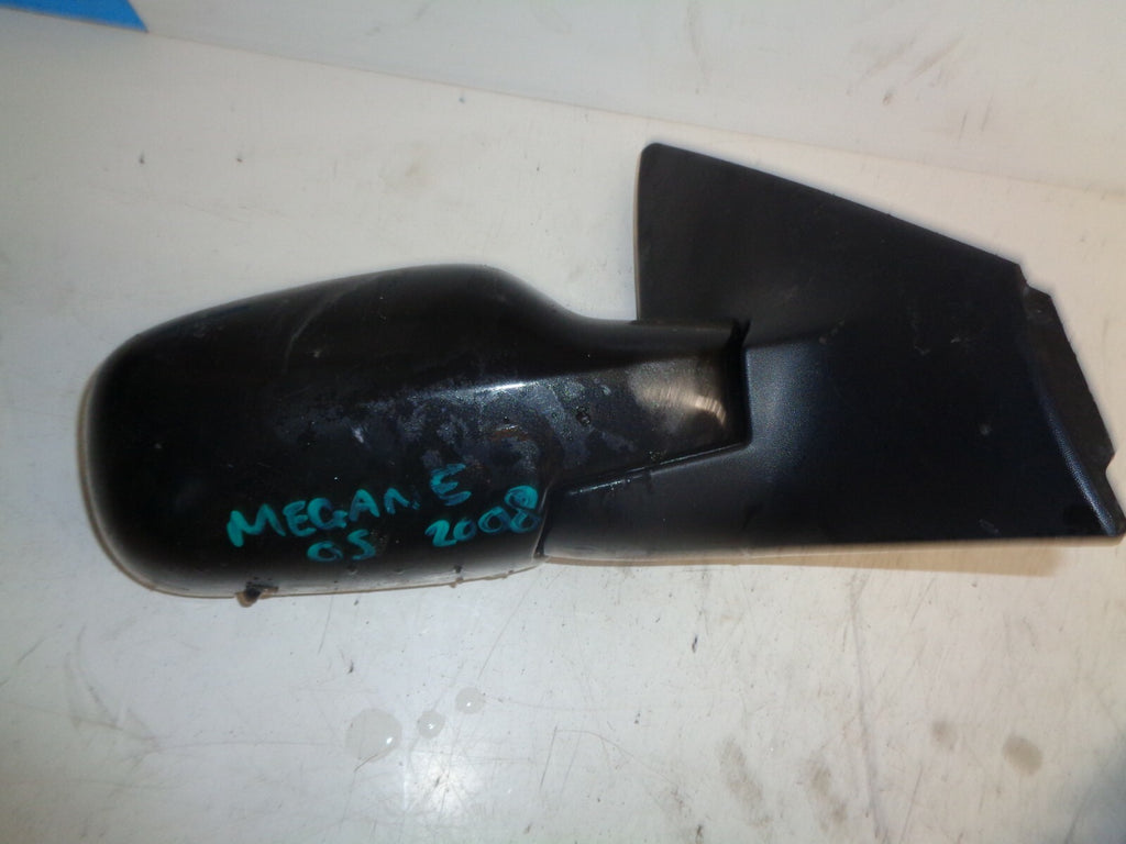 RENAULT MEGANE MK2 2008 OS ELECTRIC  DRIVER SIDE WING MIRROR BLACK