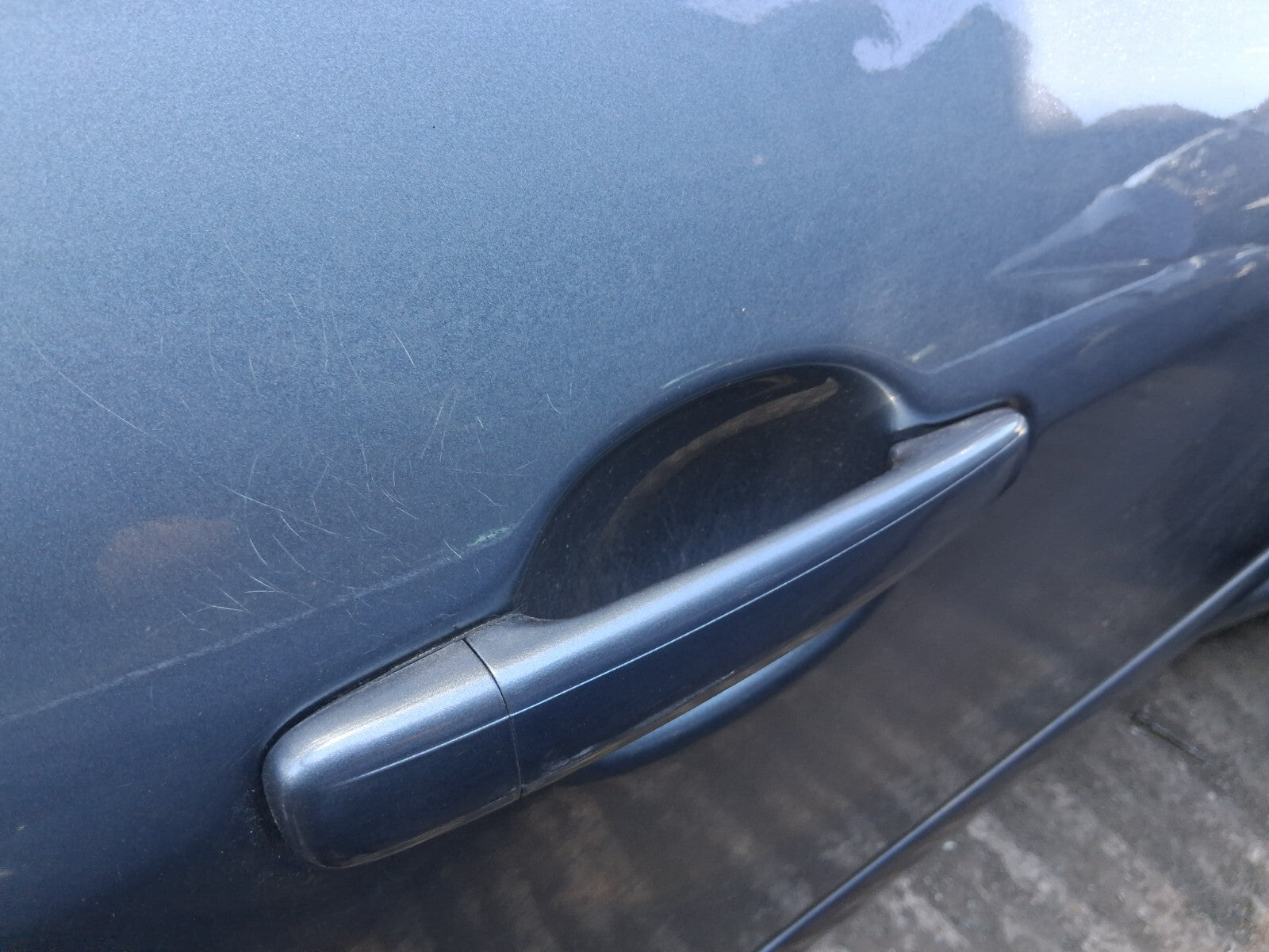 2006 PEUGEOT 307 OSR DRIVER SIDE REAR COMPLETE DOOR IRON GREY METALLIC EZWD