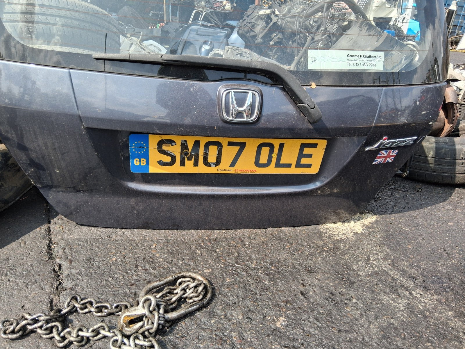 2007 HONDA JAZZ MK2 REAR BOOTLID TAILGATE BLUE