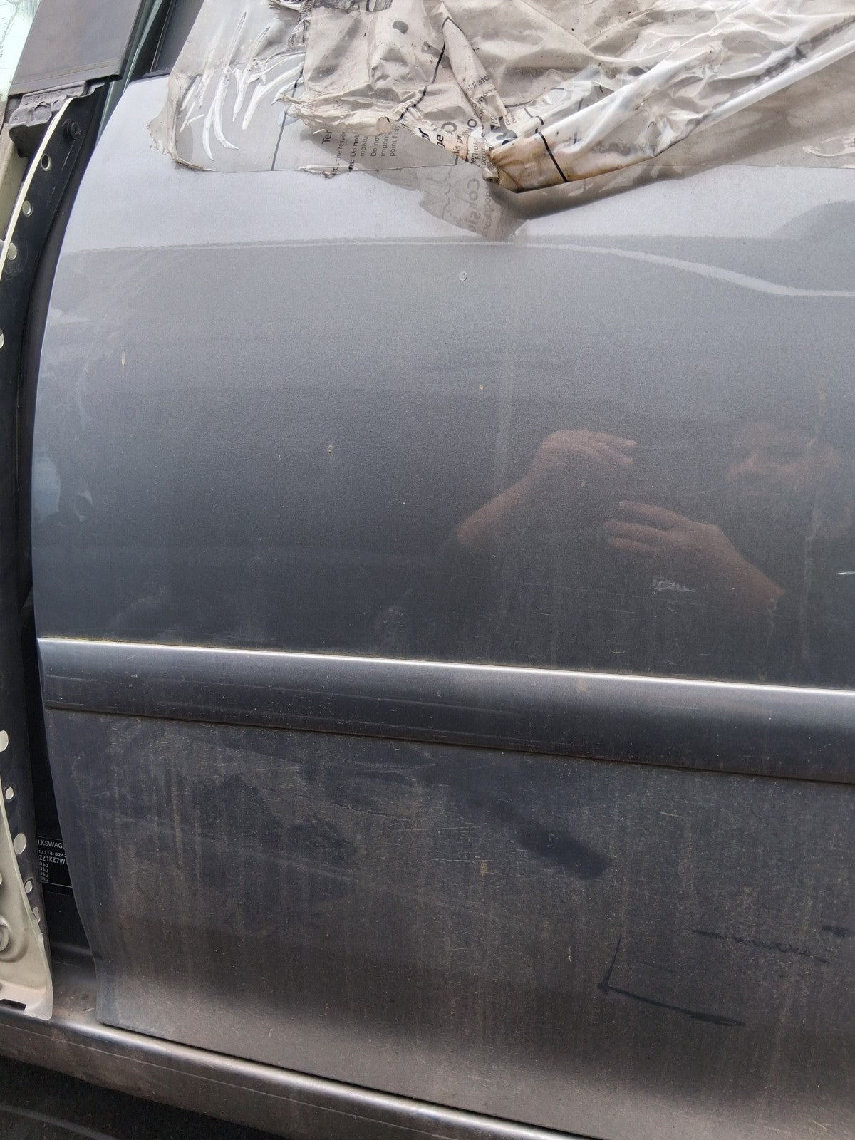 2007 VW VOLKSWAGEN GOLF MK5 NSR PASSENGER SIDE REAR LEFT COMPLETE DOOR GREY