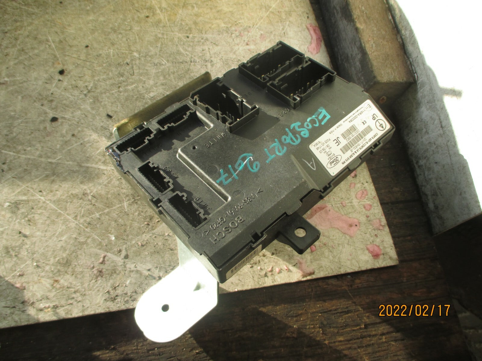 FORD ECOSPORT 2016 BCM BODY CONTROL MODULE DN1T15K600JE