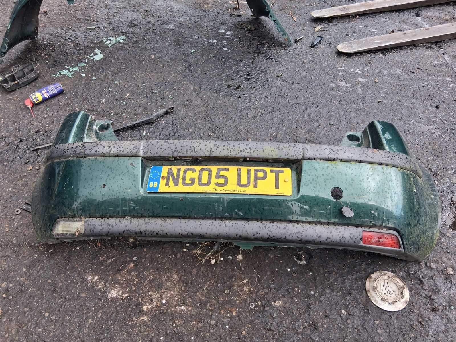 CITROEN C4 2005 MK1 5 DOOR REAR BUMPER COMPLETE GREEN