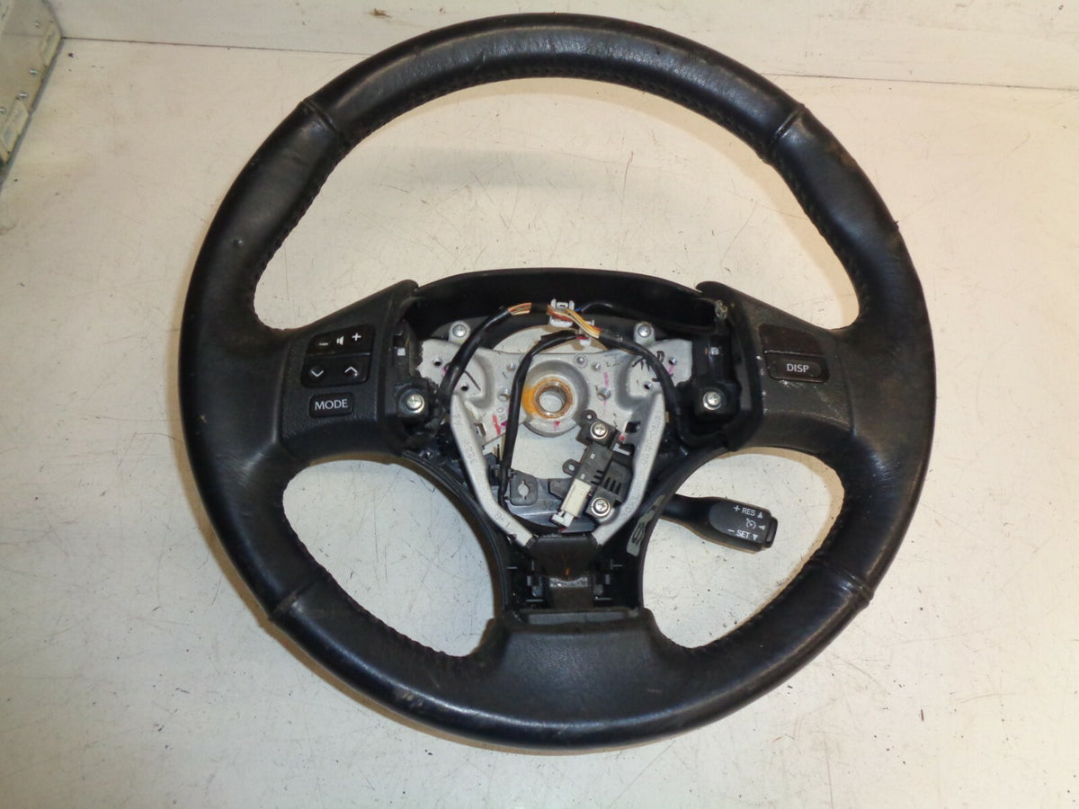 LEXUS IS 220 2008 3 SPOKE BLACK LEATHER STEERING WHEEL STEREO GS12002380