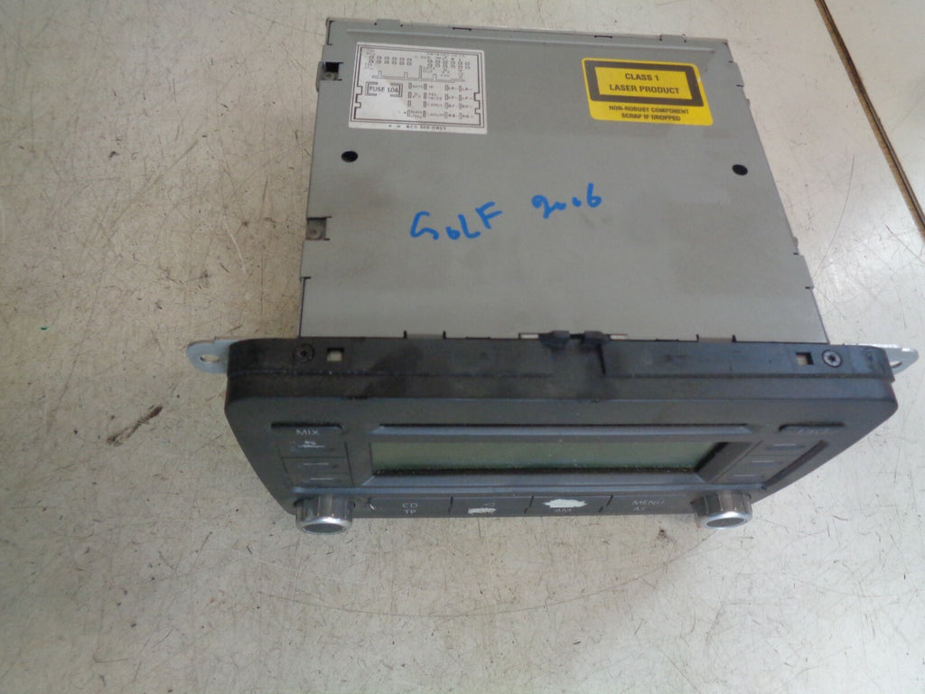 VW VOLKSWAGEN GOLF 2006 CD PLAYER RADIO STEREO HEAD UNIT 1K0035186P