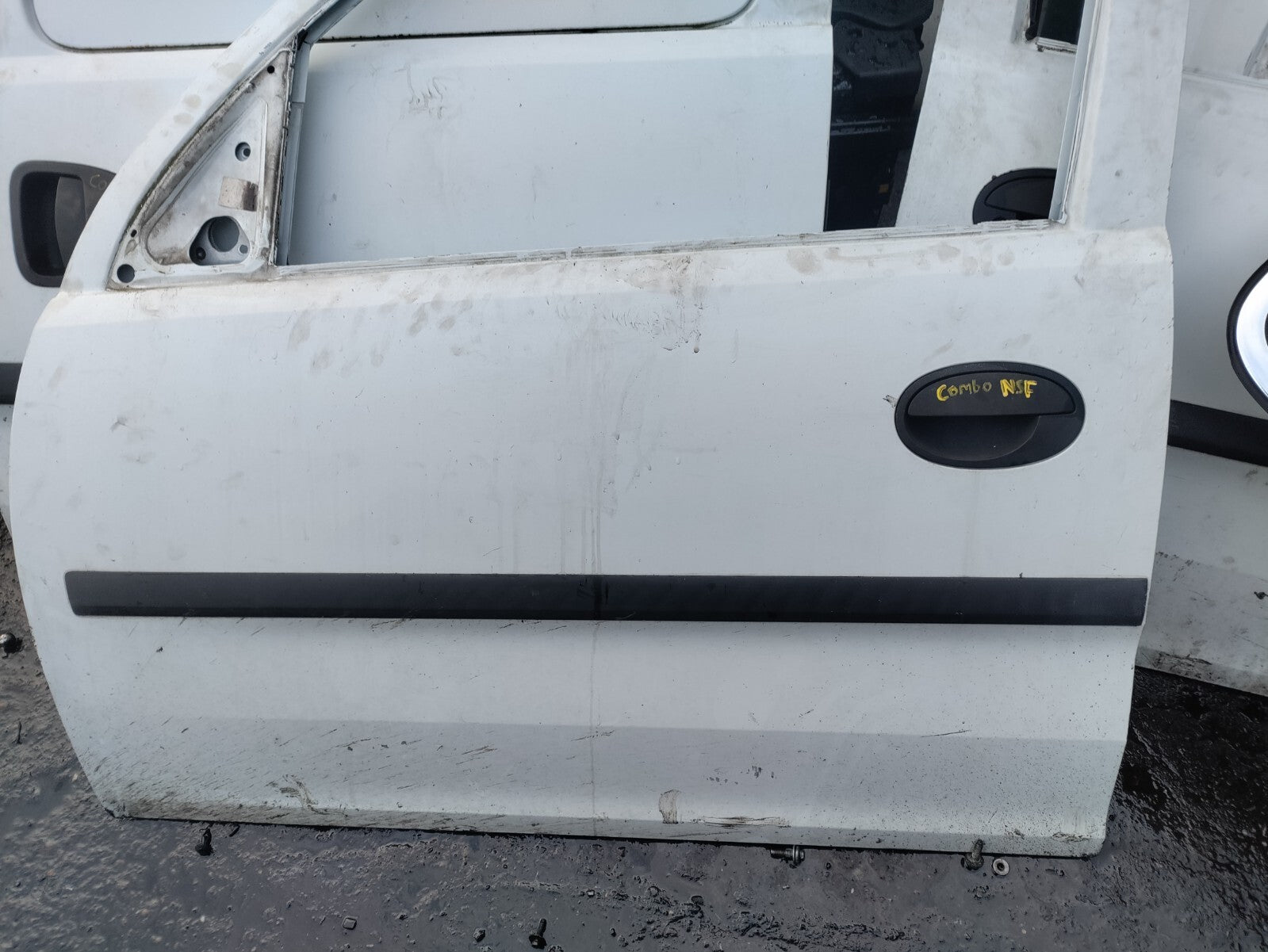 2007 VAUXHALL COMBO C NSF PASSENGER SIDE BARE DOOR WHITE