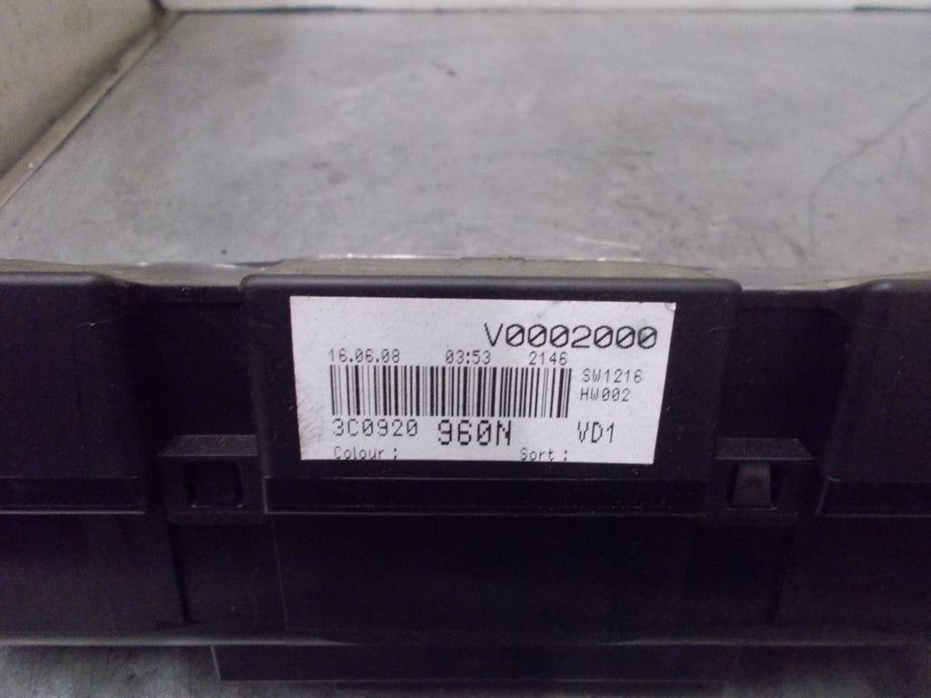 VOLKSWAGEN PASSAT B6 2006 2.0 CLOCKS SPEEDO INSTRUMENT CLUSTER 3C0920960N