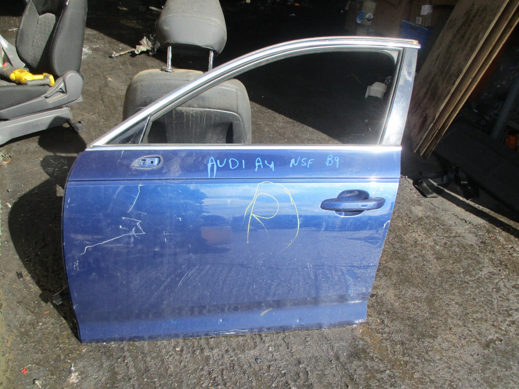 AUDI A4 B9 2017 SALOON NSF PASSENGER SIDE FRONT DOOR BLUE