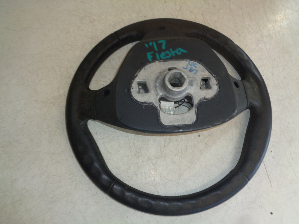FORD FIESTA MK7 2017 C1BB3600EB 3 SPOKE LEATHER MULTI FUNCTION STEERING WHEEL