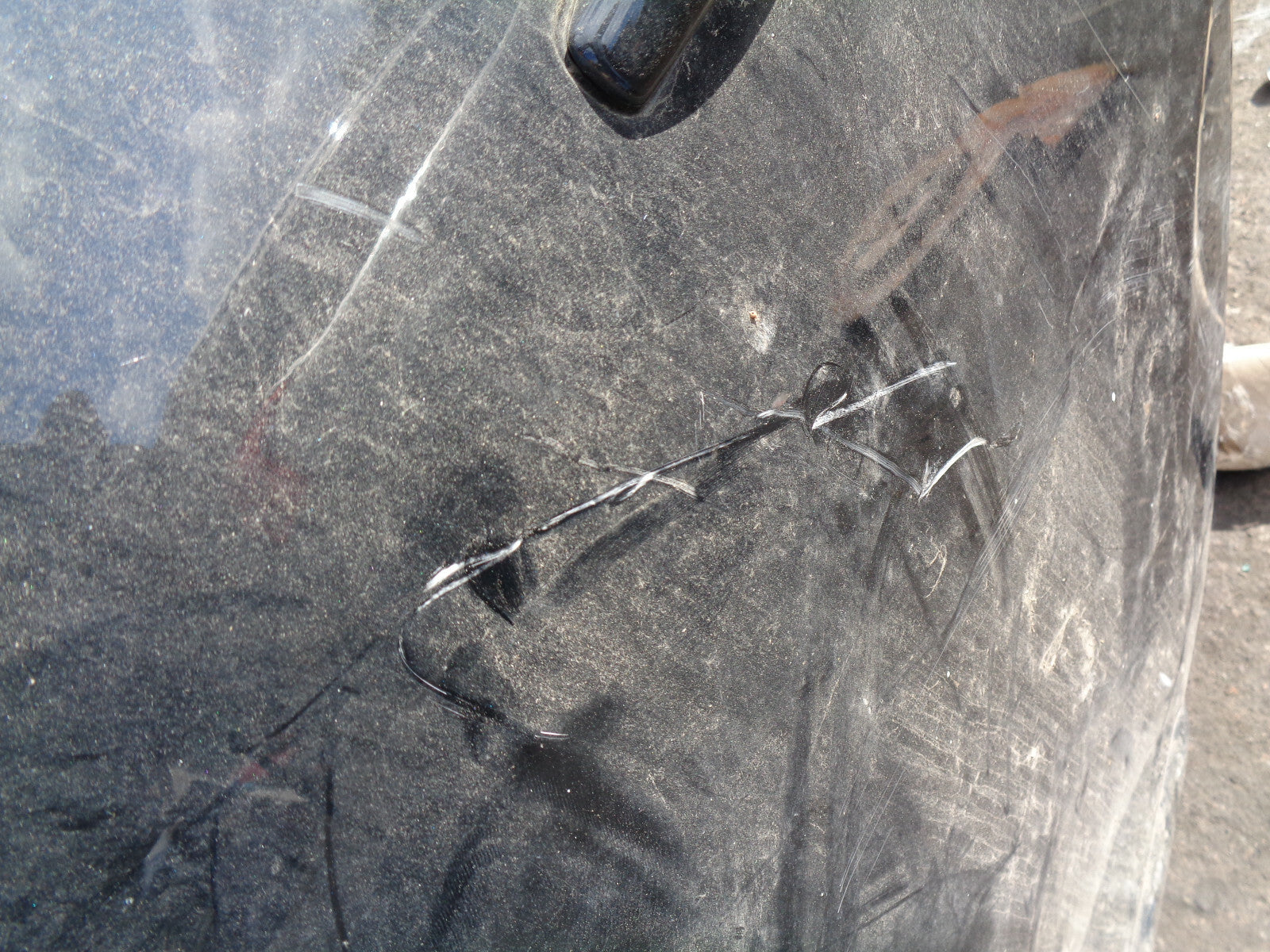 PEUGEOT 3008 MK1 2013 NSR PASSENGER SIDE REAR DOOR DAMAGED BLACK