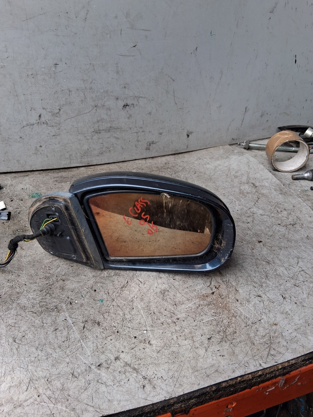 2008 MERCEDES BENZ E CLASS OS DRIVER SIDE WING MIRROR 41-3133-420