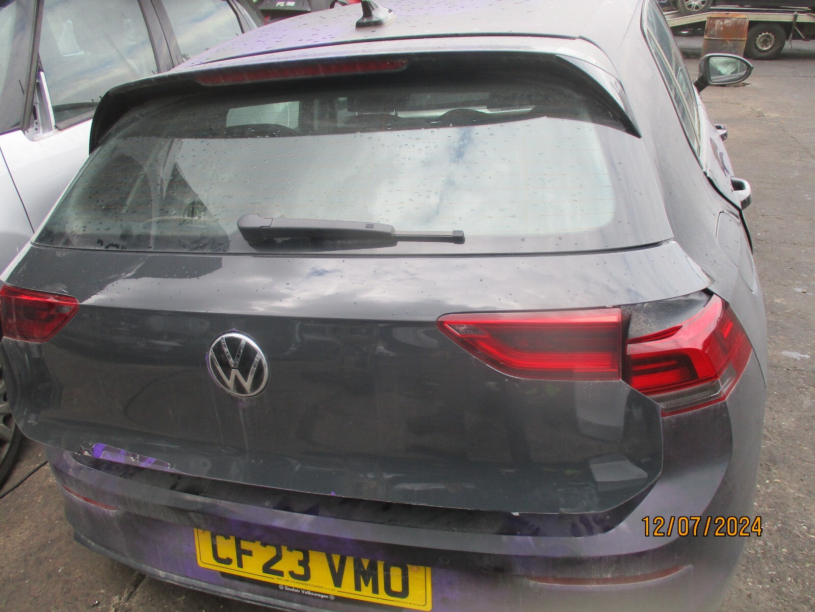 2023 VW VOLKSWAGEN GOLF MK8 HATCHBACK BARE TAILGATE BOOTLID URANO GREY LI7F
