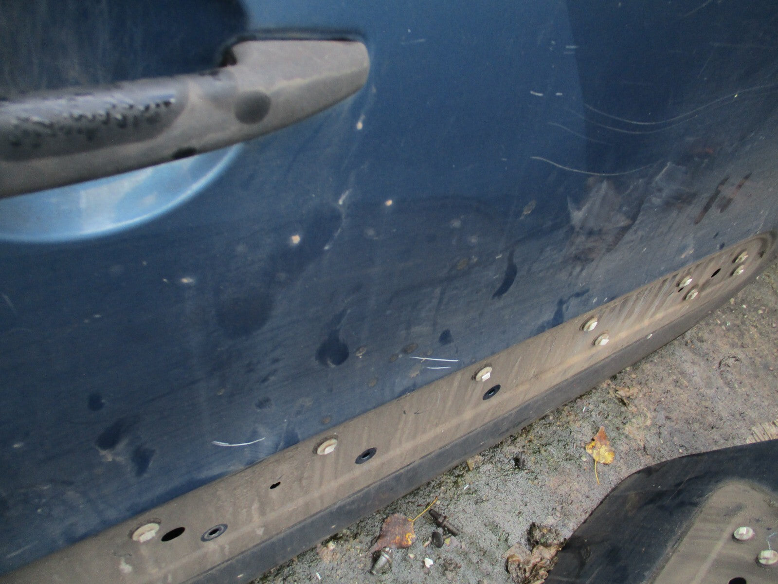 2009 PEUGEOT PARTNER MK2 OSF DRIVER SIDE FRONT BARE DOOR BLUE