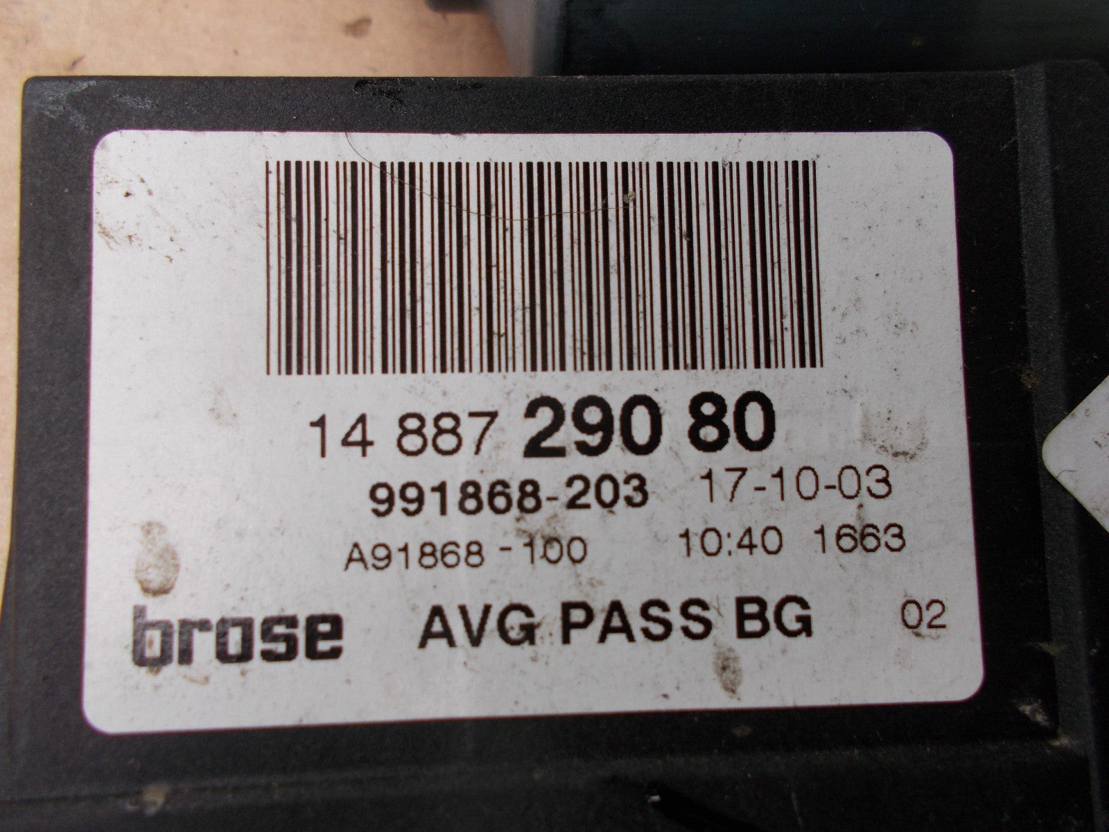 2004 CITROEN C8 ESTATE NSF PASSENGER SIDE FRONT ELECTRIC WINDOW MOTOR 1488729080