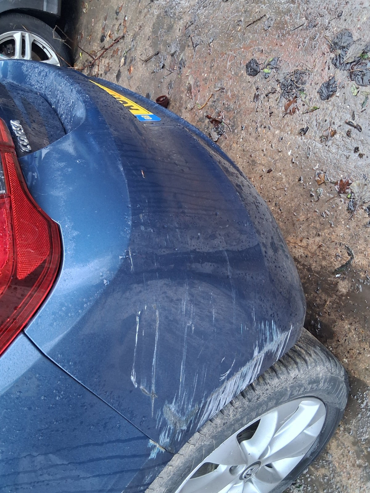 2017 VAUXHALL CORSA E COMPLETE REAR BUMPER DARK SEA BLUE METALLIC Z22W