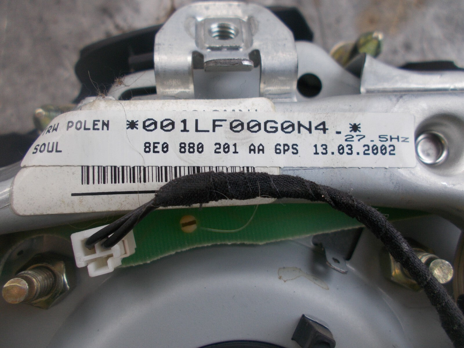 AUDI A2 8Z (MK1) A3 8L (MK1) A4 B6 (MK2) OS DRIVER SIDE STEERING WHEEL AIRBAG