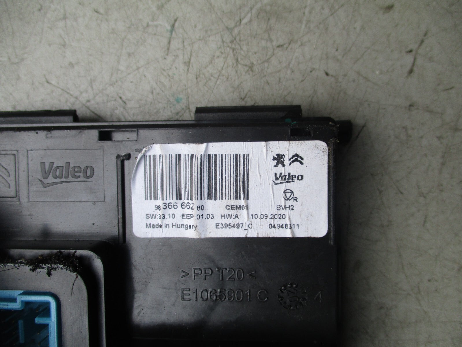 2020 CITROEN C5 AIRCROSS AC CLIMATE CONTROL UNIT 9836666280