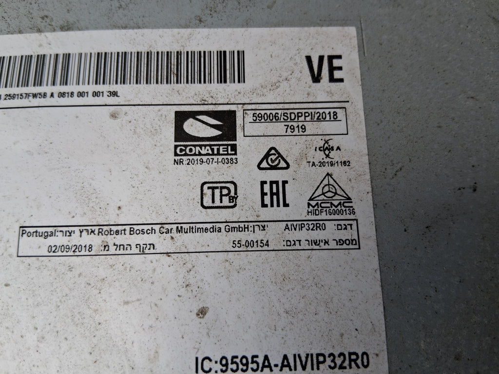 2020 NISSAN QASHQAI J11 MK2 MULTIMEDIA SAT NAV RADIO DISPLAY HEAD UNIT 259157FW5