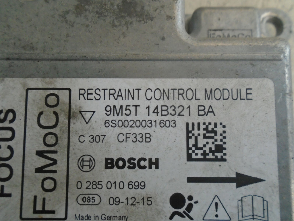 FORD FOCUS 2010 MK2 AIR BAG CONTROL UNIT 9M5T14B321BA