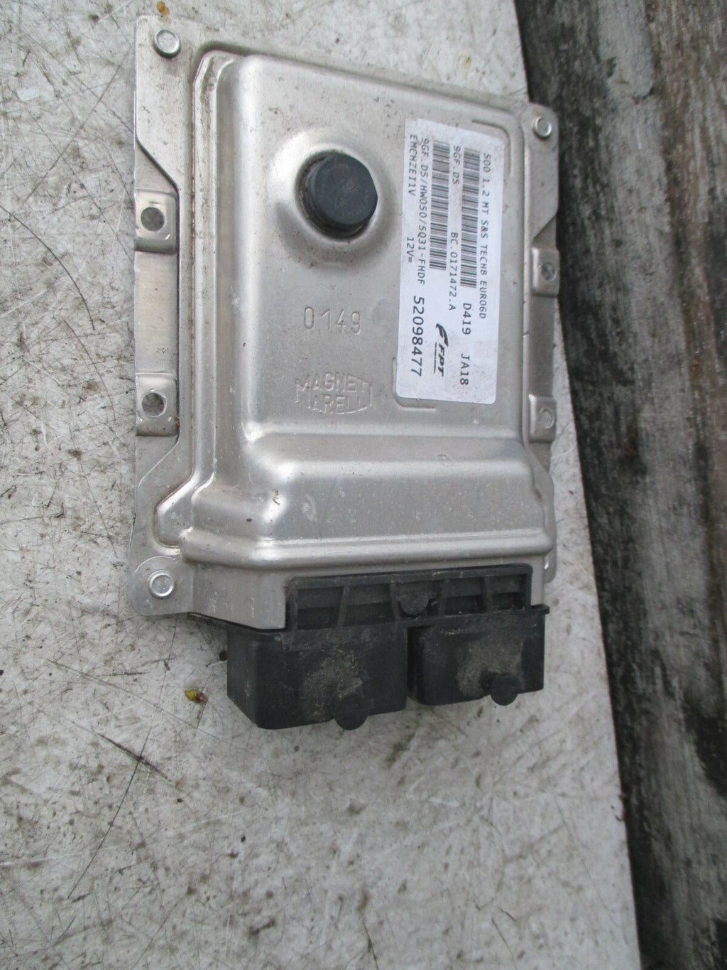 FIAT 500 2019 1.2 PETROL MANUAL ECU ENGINE CONTROL MODULE UNIT 52098477