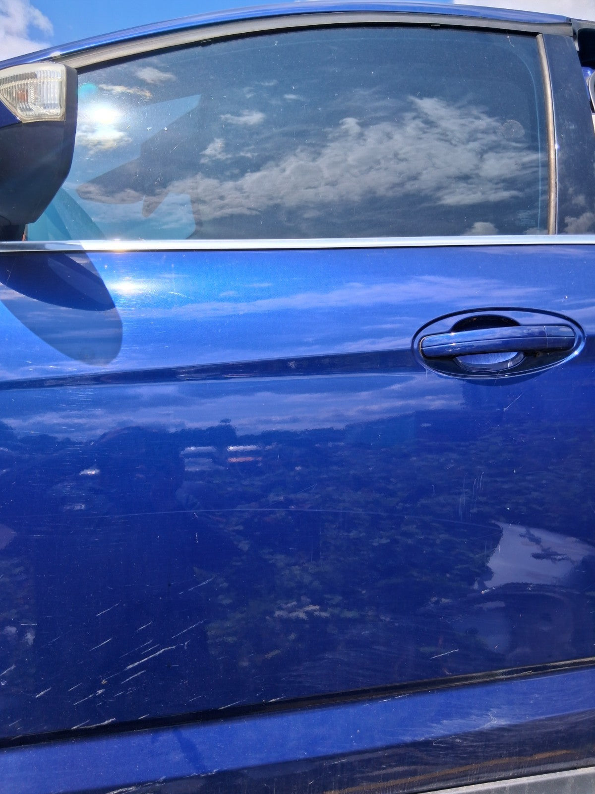 2015 FORD GRAND C MAX MK2 NSF PASSENGER SIDE FRONT LEFT BARE DOOR IMPACT BLUE HE