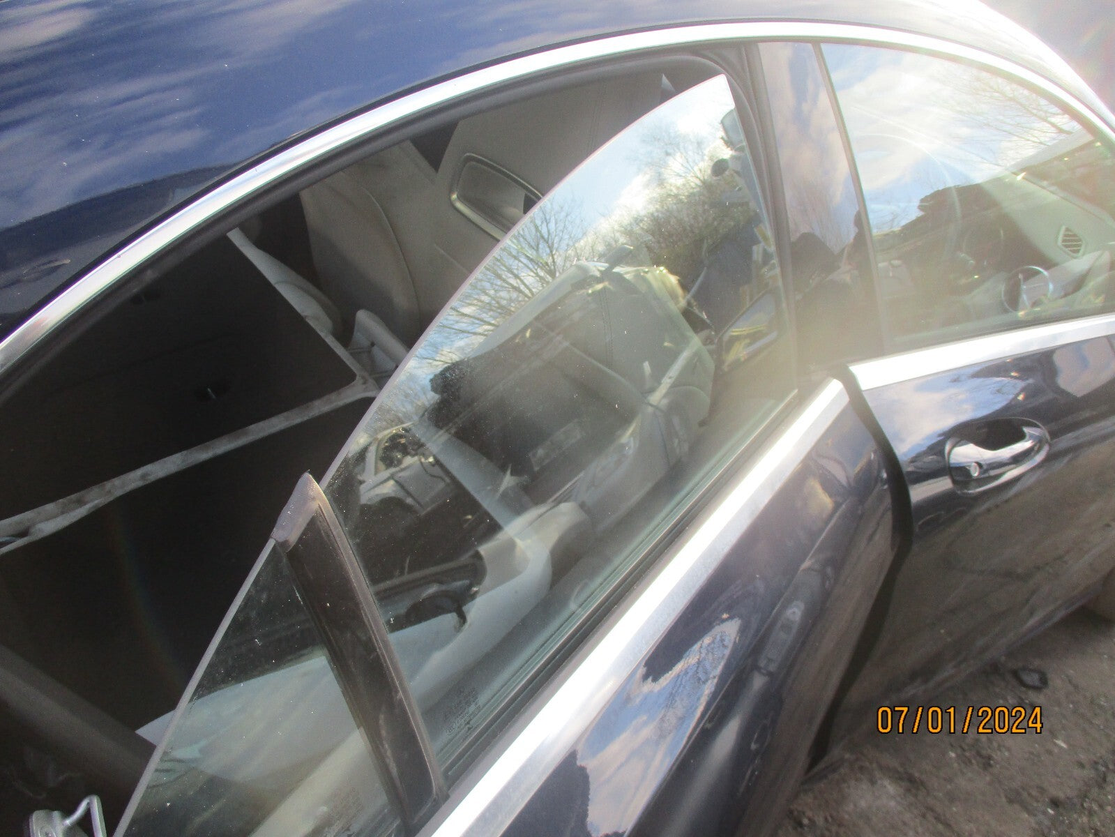 MERCEDES BENZ CLA 2016 C117 OSR DRIVER SIDE REAR DOOR MAIN WINDOW GLASS