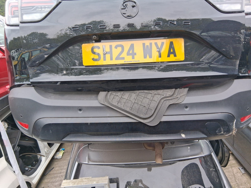 2024 VAUXHALL CROSSLAND COMPLETE REAR BUMPER DIAMOND BLACK METALLIC 23G