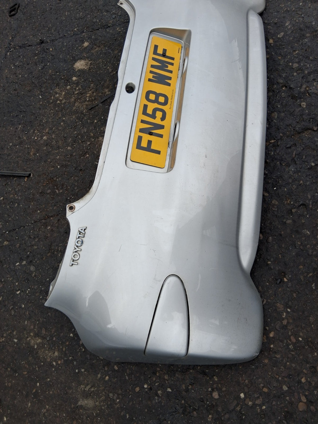 2008 TOYOTA AYGO MK1 REAR COMPLETE BUMPER SILVER