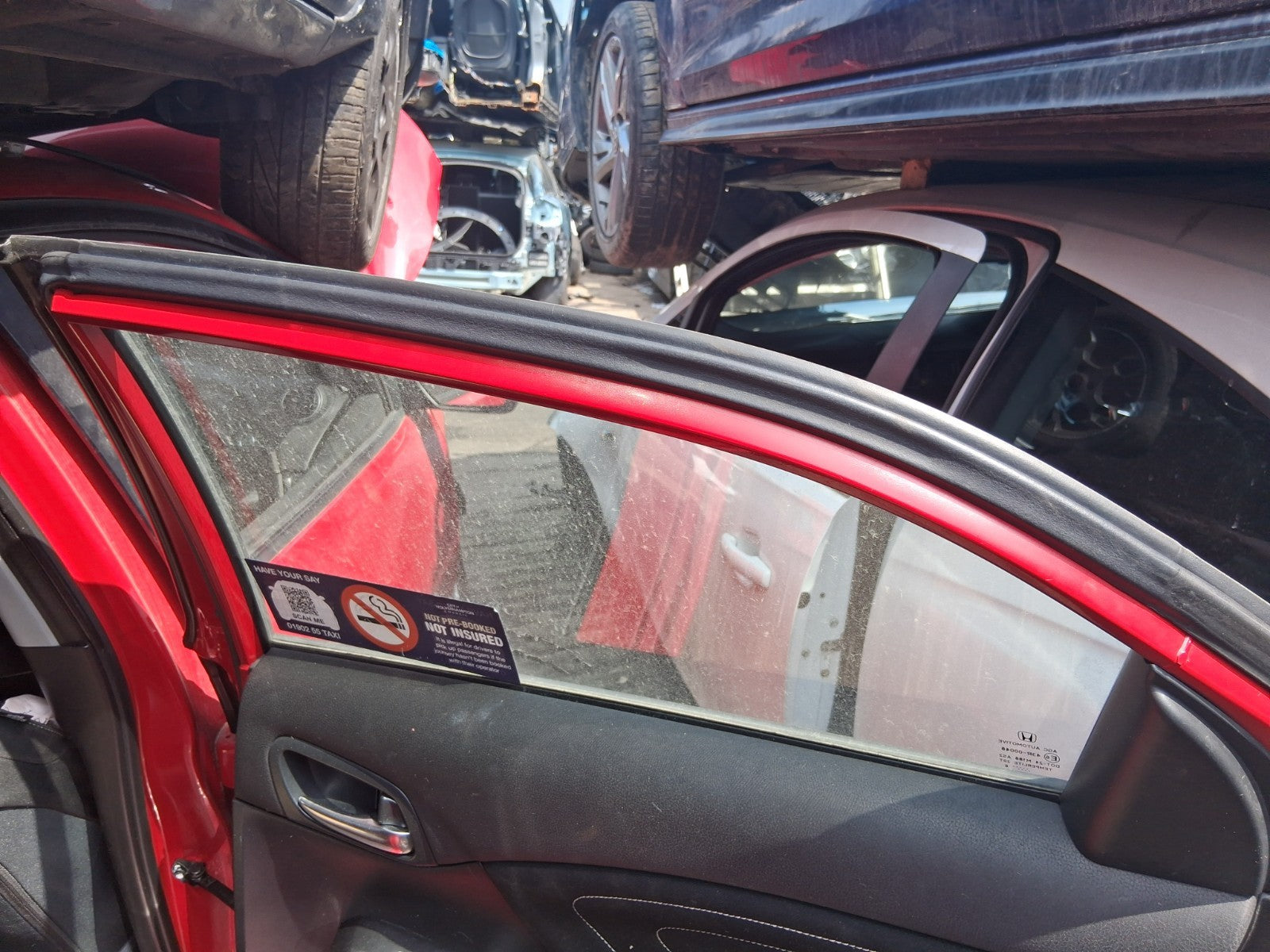 2016 HONDA CIVIC MK9 FACELIFT HATCHBACK OSR DRIVER SIDE REAR RIGHT WINDOW GLASS