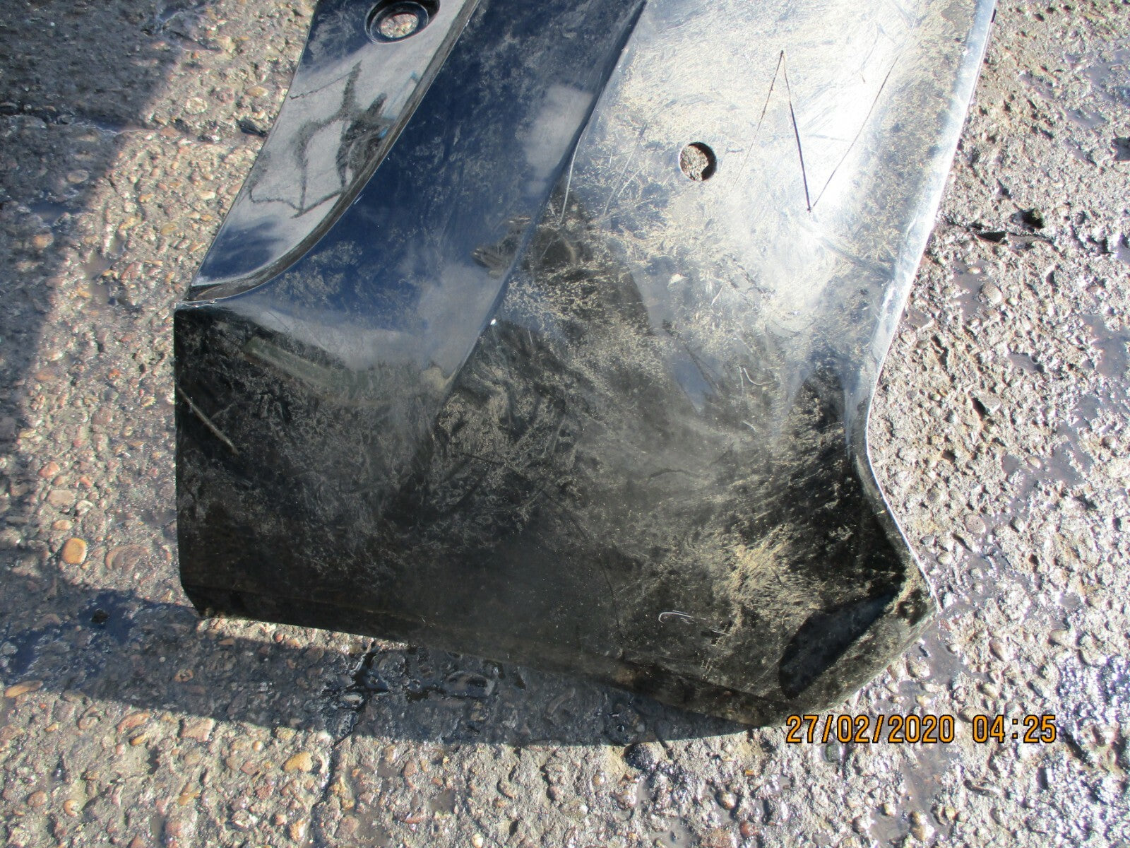 AUDI A1 8X 2018 REAR BACK PLASTIC BUMPER IN BLACK SCRATCHED