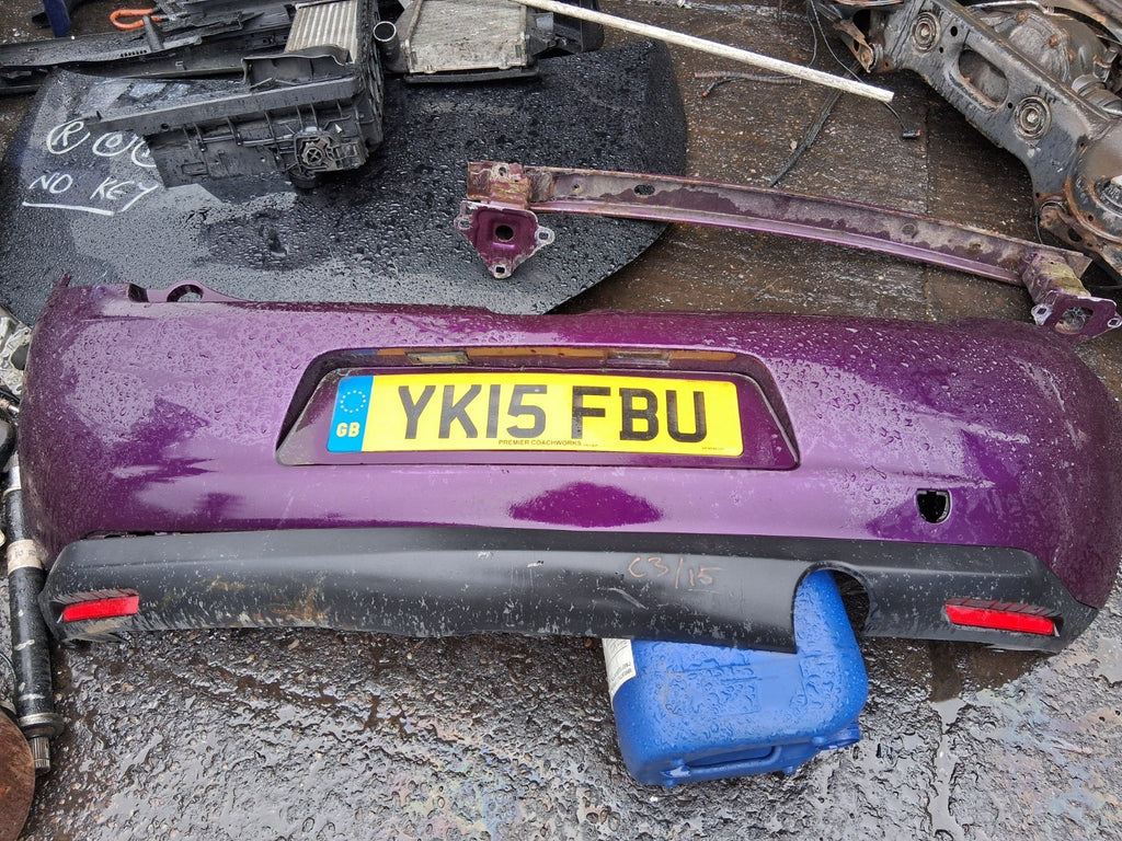 2015 CITROEN C3 FACELIFT COMPLETE REAR BUMPER PURPLE KDR