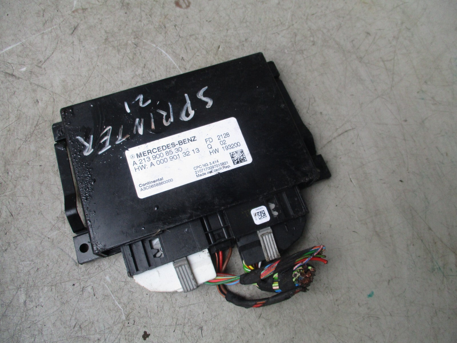 2021 MERCEDES BENZ W907 SPRINTER GEARBOX CONTROL MODULE A2139008530