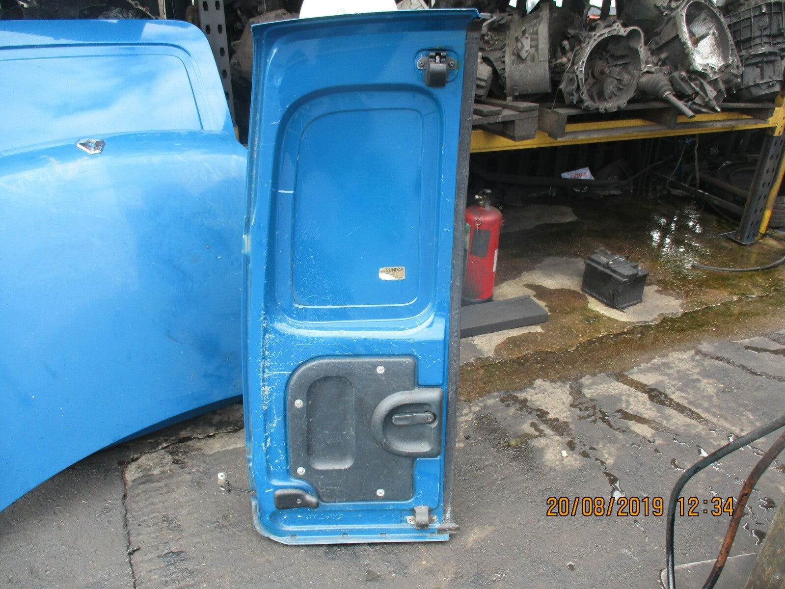 RENAULT KANGOO MK1 OSR DRIVER SIDE REAR DOOR BLUE REAR RIGHT