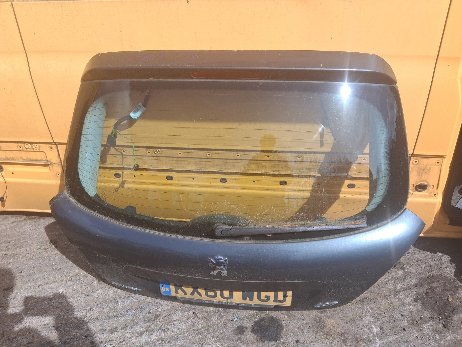 2010 PEUGEOT 207 5 DOOR HATCH REAR COMPLETE TAILGATE BOOTLID GREY