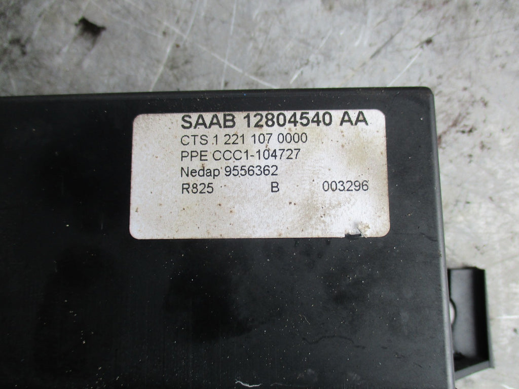 SAAB 9-3 YS3F 2003 CONVERTIBLE TOP ROOF CONTROL MODULE 12804540AA