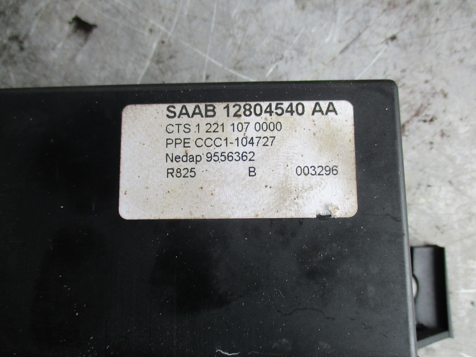 SAAB 9-3 YS3F 2003 CONVERTIBLE TOP ROOF CONTROL MODULE 12804540AA