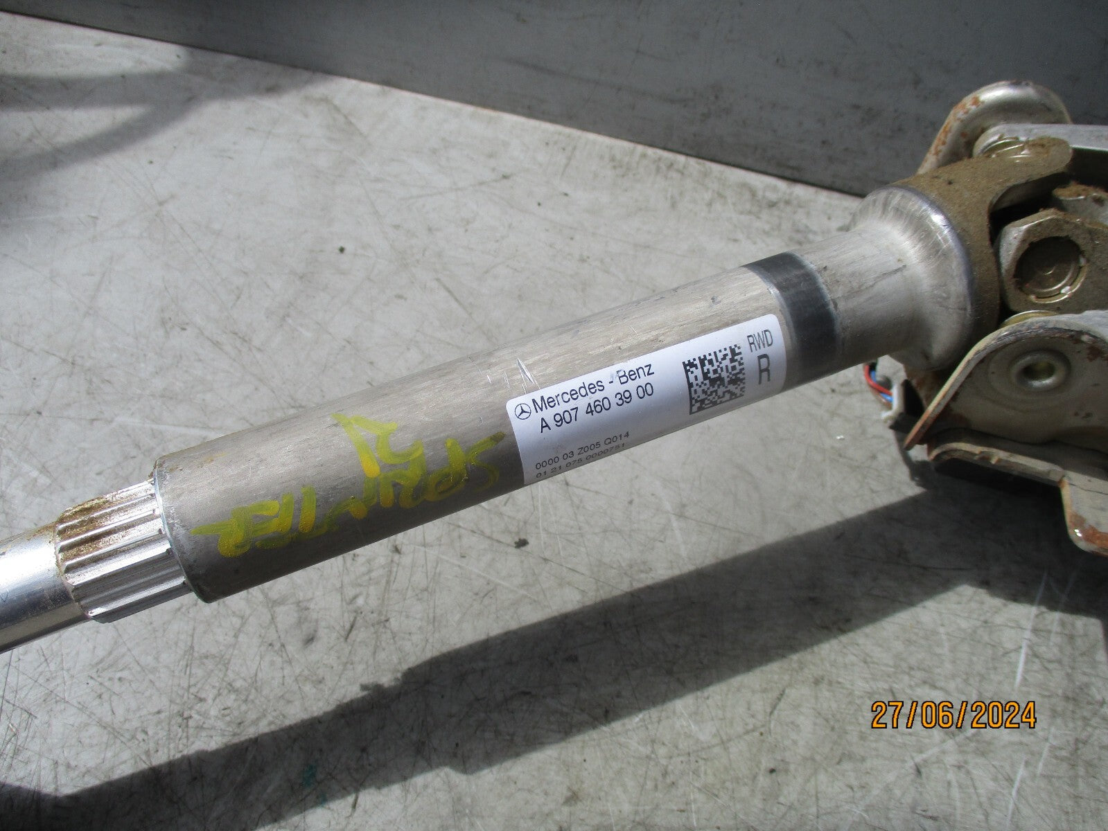 2021 MERCEDES SPRINTER W907 ADJUSTABLE STEERING COLUMN