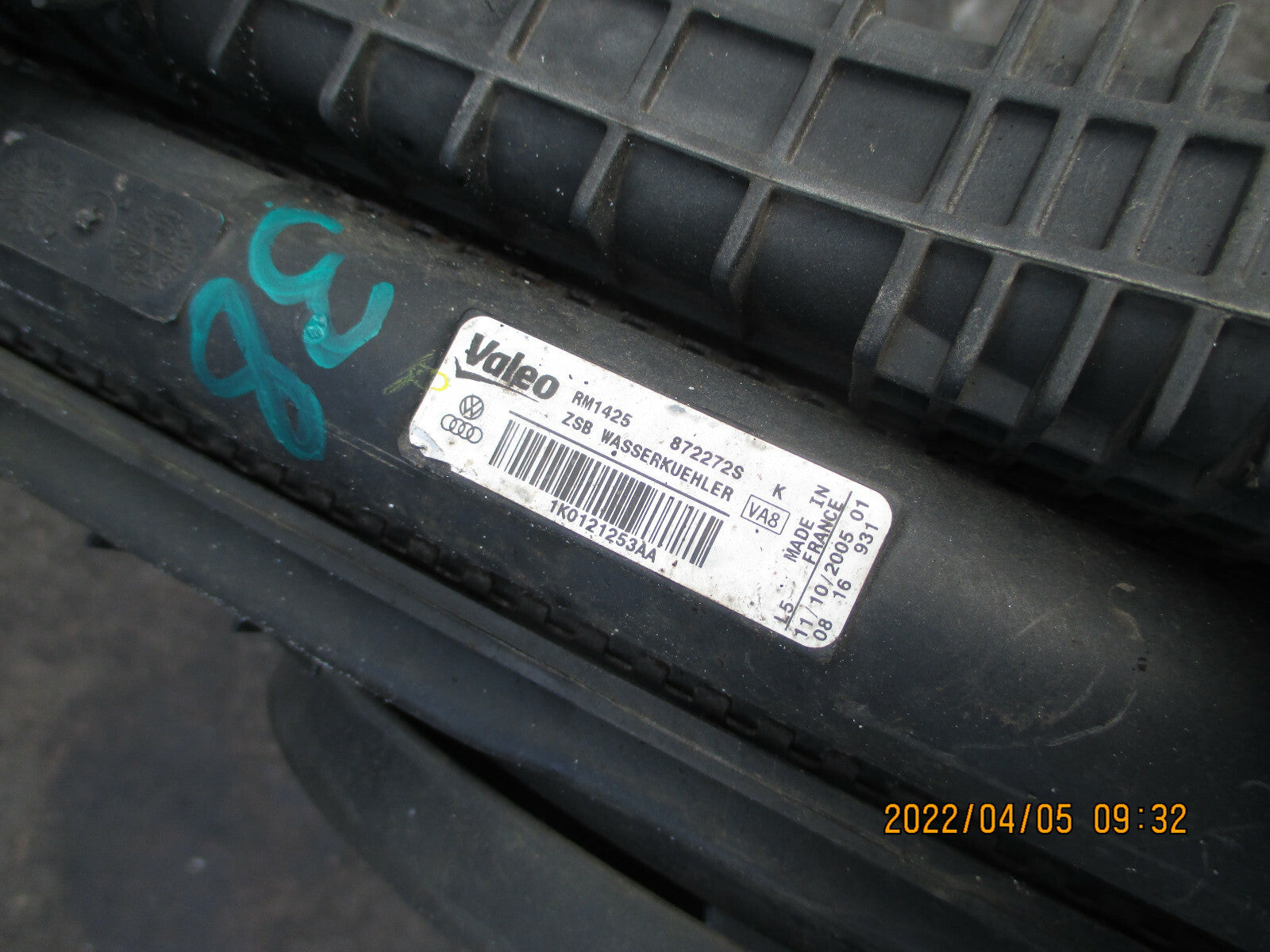 VW VOLKSWAGEN SEAT AUDI GOLF JETTA PASSAT RADIATOR RAD PACK 1K0820411H RP 38