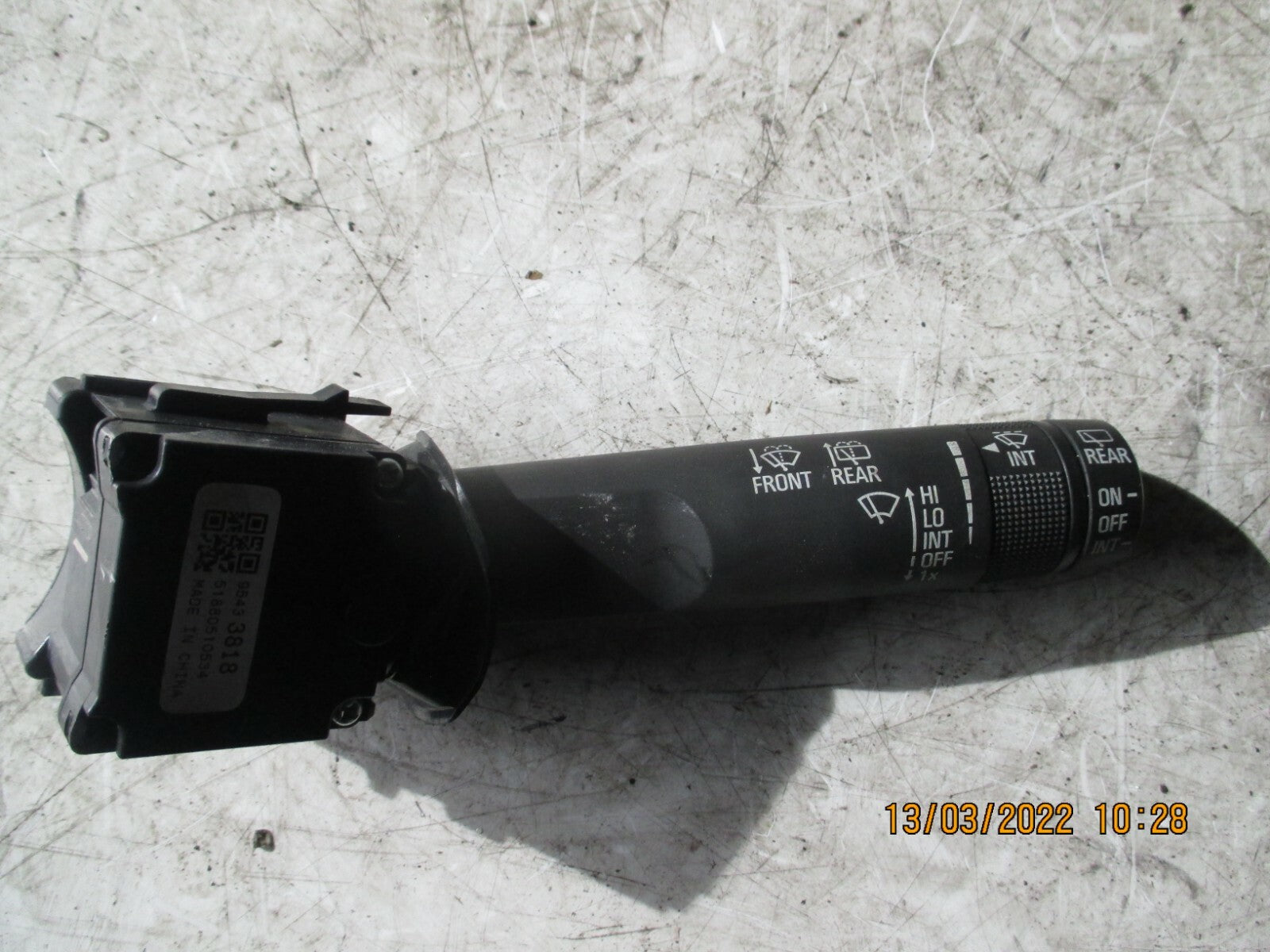 VAUXHALL INSIGNIA A 2015 WINDSCREEN WIPER CONTROL SWITCH STALK ARM 95433818
