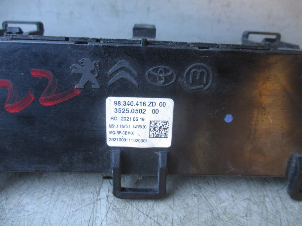2021 VAUXHALL COMBO MK4 HEATER AC CLIMATE CONTROL SWITCH PANEL 98340416ZD