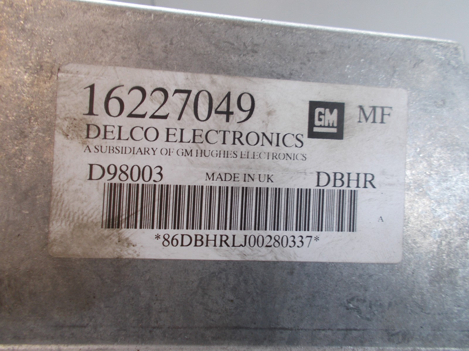 VAUXHALL ASTRA VECTRA 1.6 PETROL ECU 1S618A133 AA
