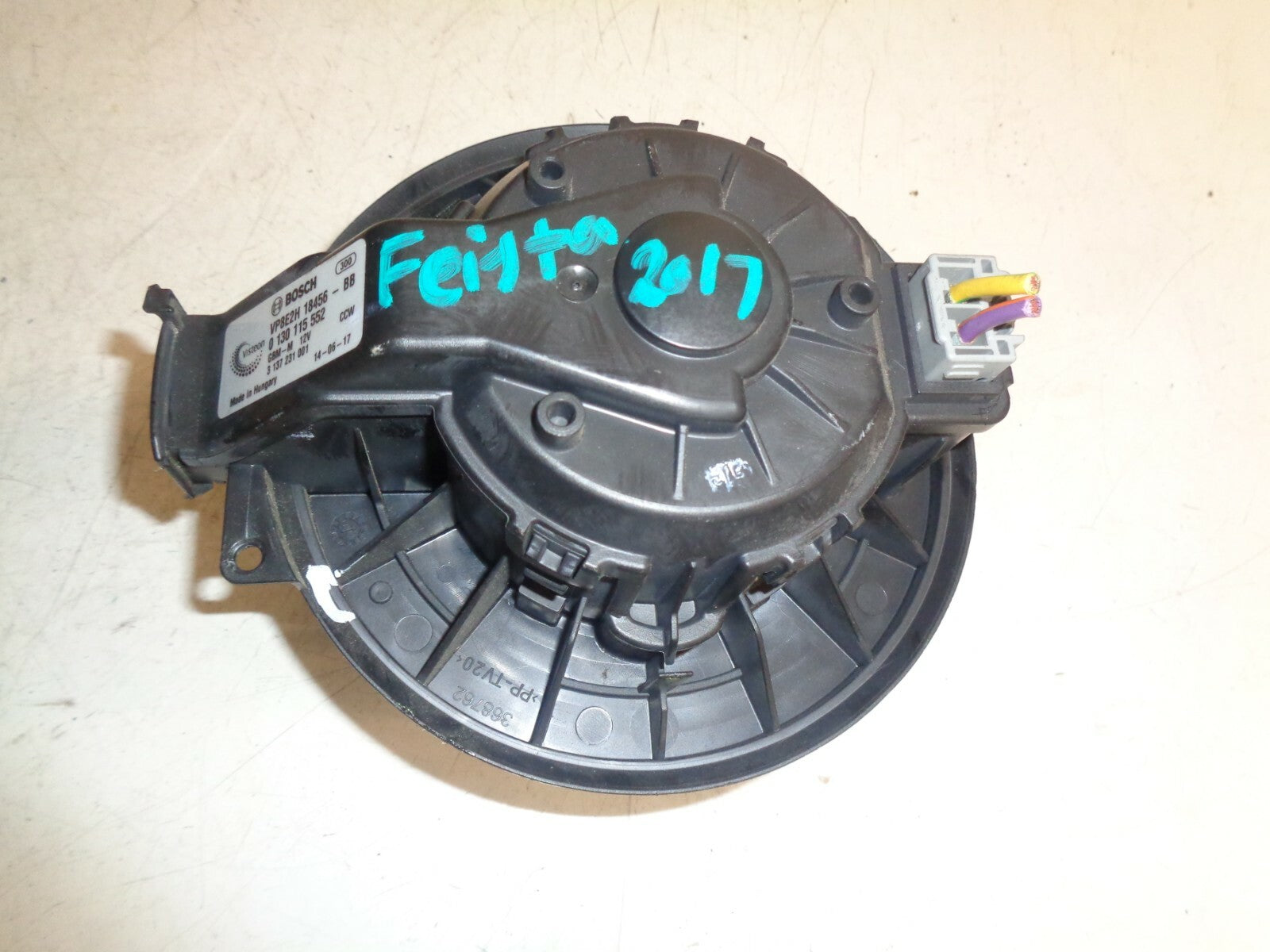 FORD FIESTA 2017 MK7 1.25 PETROL HEATER BLOWER FAN MOTOR 8E2H18456BB