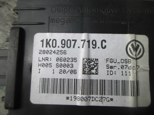 AUDI A3 2006 TYPE 8P ANTI THEFT ALARM CONTROL MODULE 1K0907719C