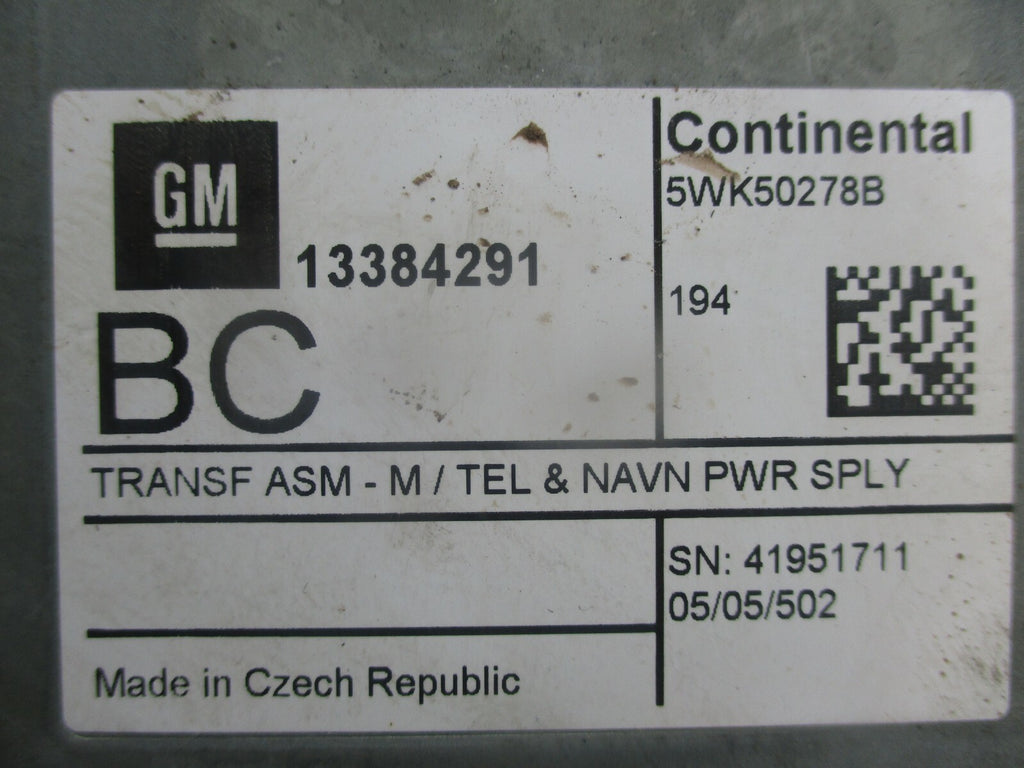 VAUXHALL INSIGNIA A MK1 SAT NAV NAVIGATION TELEPHONE SUPPLY MODULE 13384291