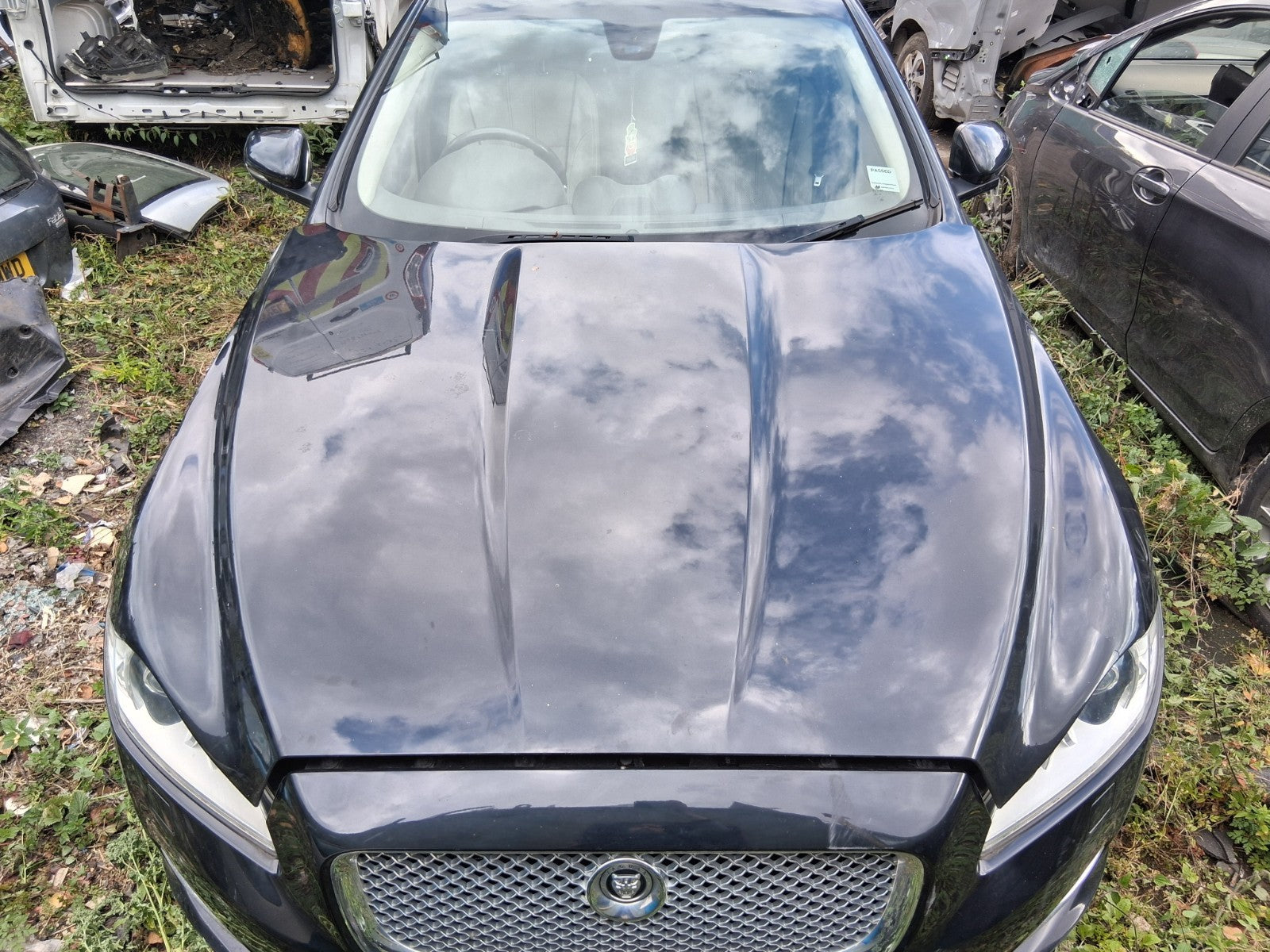 2012 JAGUAR XJ X351 FRONT BONNET HOOD PANEL BLACK MIDNIGHT BLACK MET PEF