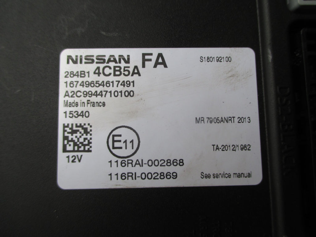NISSAN QASHQAI MK2 J11 2016 BCM CCM BODY COMFORT CONTROL ECU MODULE 284B14CB5A